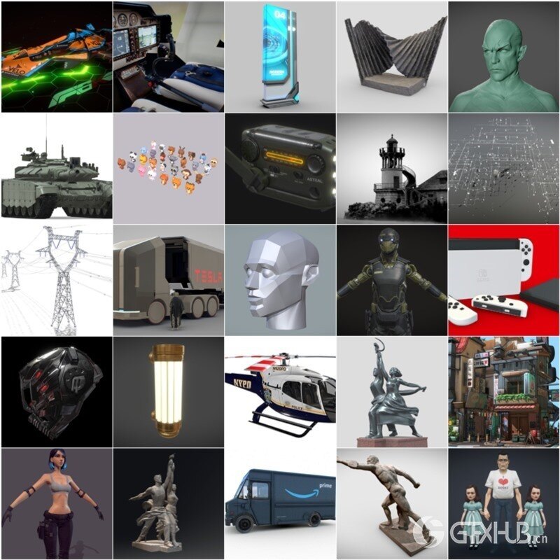 Sketchfab 120个3D模型合集2024年第3季 Sketchfab – 3D Model Pack 2024 Vol.3