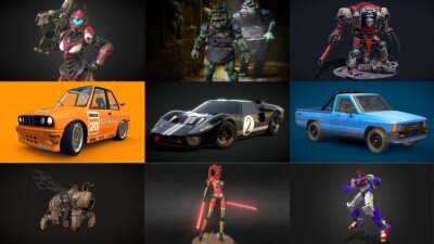 Sketchfab 340个3D模型合集2024年第4季 Sketchfab – 3D Model Pack 2024 Vol.4