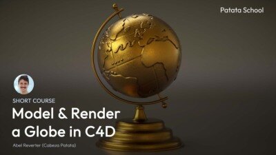 【中文字幕】C4D地球仪建模和渲染教程 Patata School Model & Render a Globe in C4D