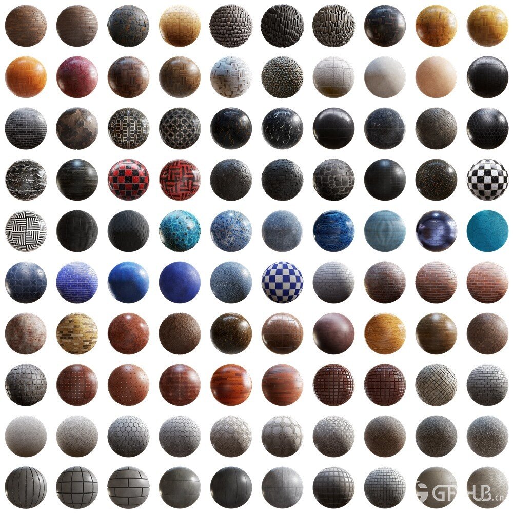 400组PBR贴图+材质预设合集 CGAxis - Physical 9 PBR Textures Collection Complete