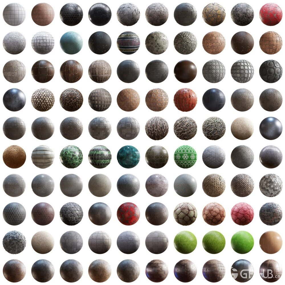 400组PBR贴图+材质预设合集 CGAxis - Physical 9 PBR Textures Collection Complete