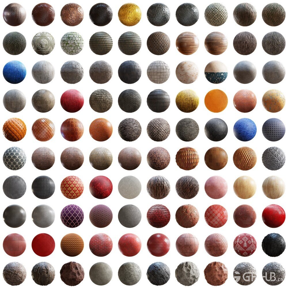 400组PBR贴图+材质预设合集 CGAxis - Physical 9 PBR Textures Collection Complete