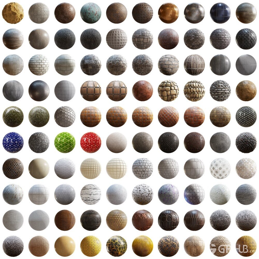 400组PBR贴图+材质预设合集 CGAxis - Physical 9 PBR Textures Collection Complete