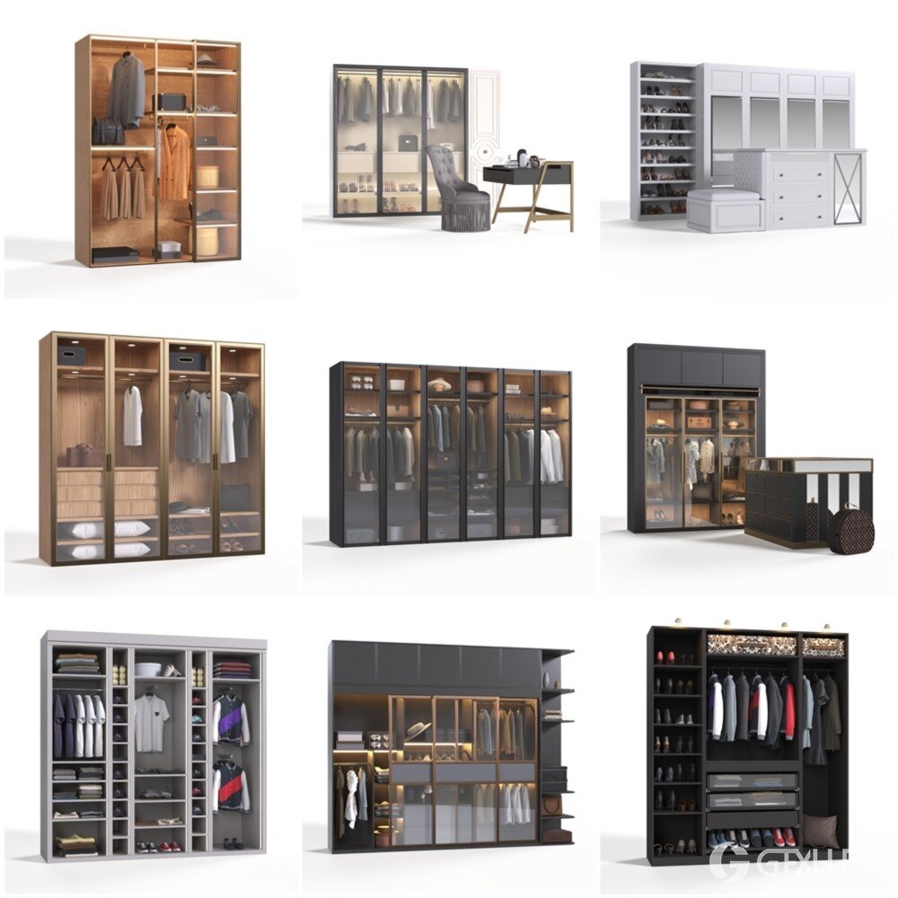 12款现代衣橱3D模型集合 Evermotion - Archmodels vol. 277