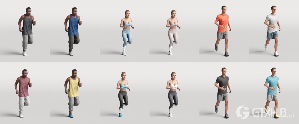 高精度运动3D人物模型 Humano Vol. 08 Sport