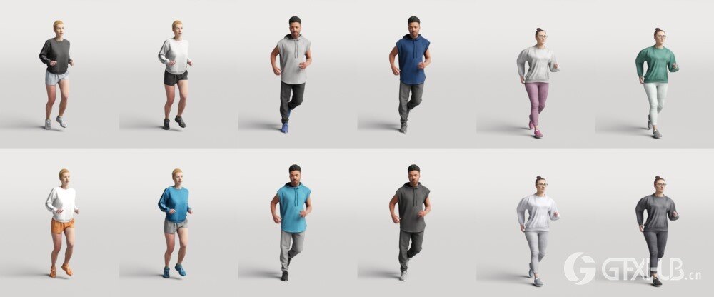 高精度运动3D人物模型 Humano Vol. 08 Sport