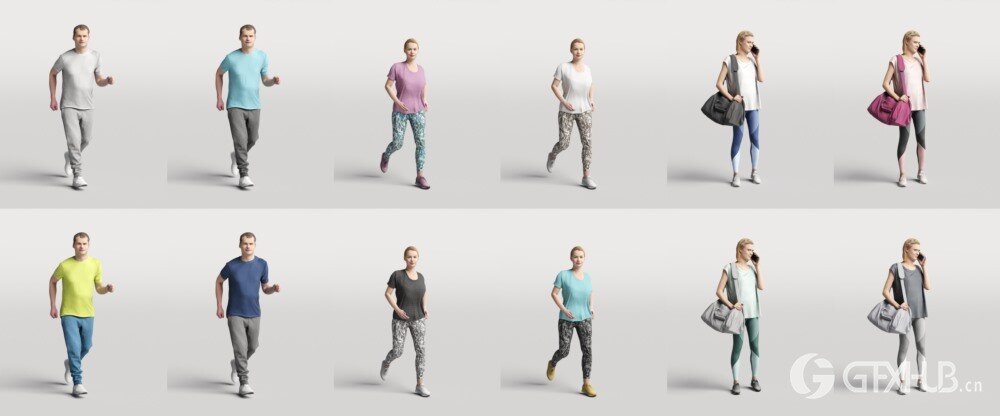 高精度运动3D人物模型 Humano Vol. 08 Sport