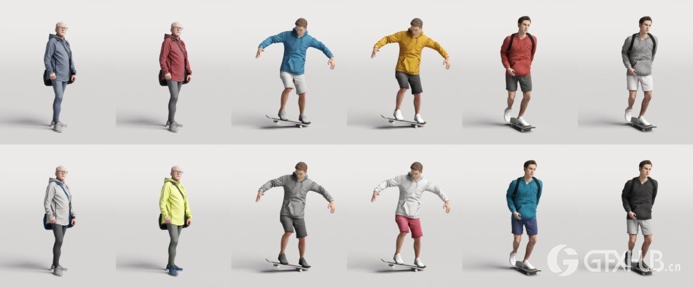 高精度运动3D人物模型 Humano Vol. 08 Sport