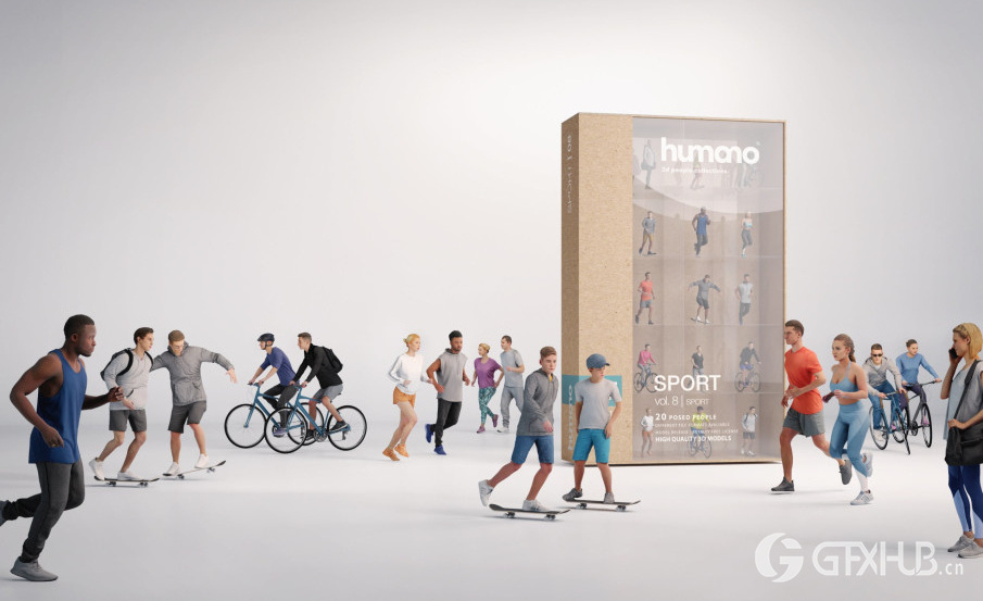 高精度运动3D人物模型 Humano Vol. 08 Sport