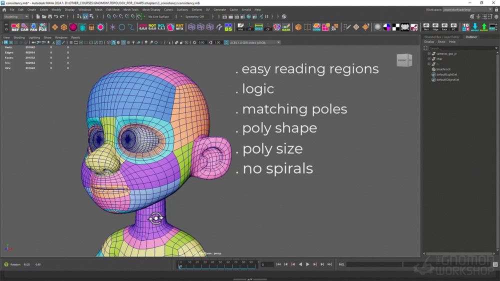 【中文字幕】maya+zbrush 3d动画角色拓扑教程 Topology for Animated Characters