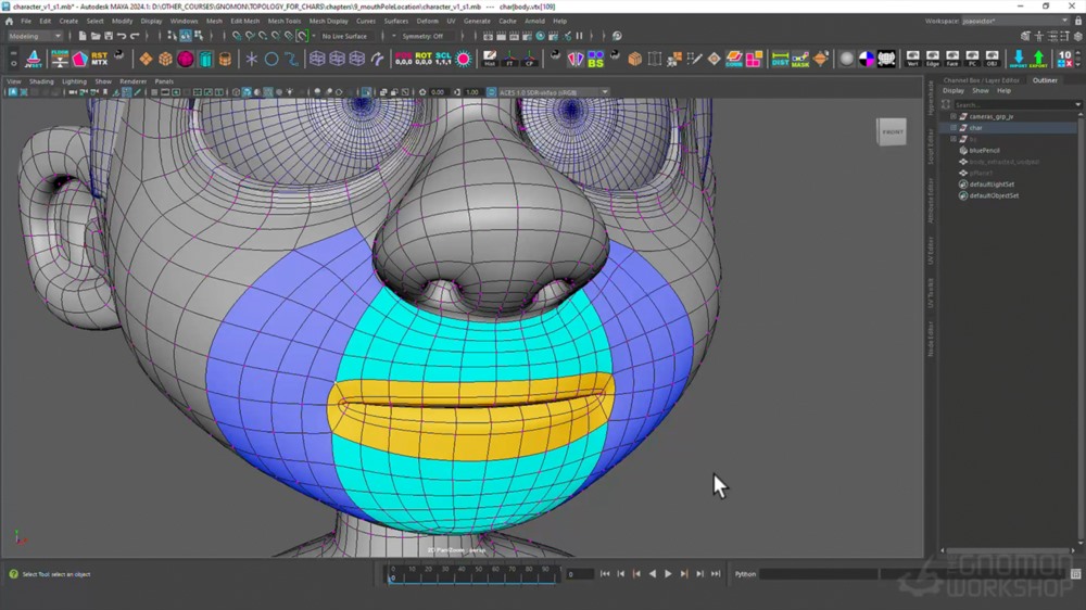 【中文字幕】maya+zbrush 3d动画角色拓扑教程 Topology for Animated Characters