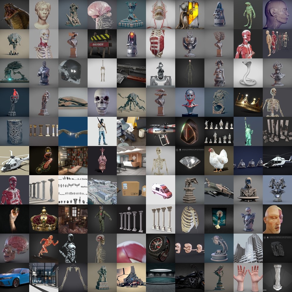 Sketchfab 225个3D模型合集2024年第8季 Sketchfab – 3D Model Pack 2024 Vol.8