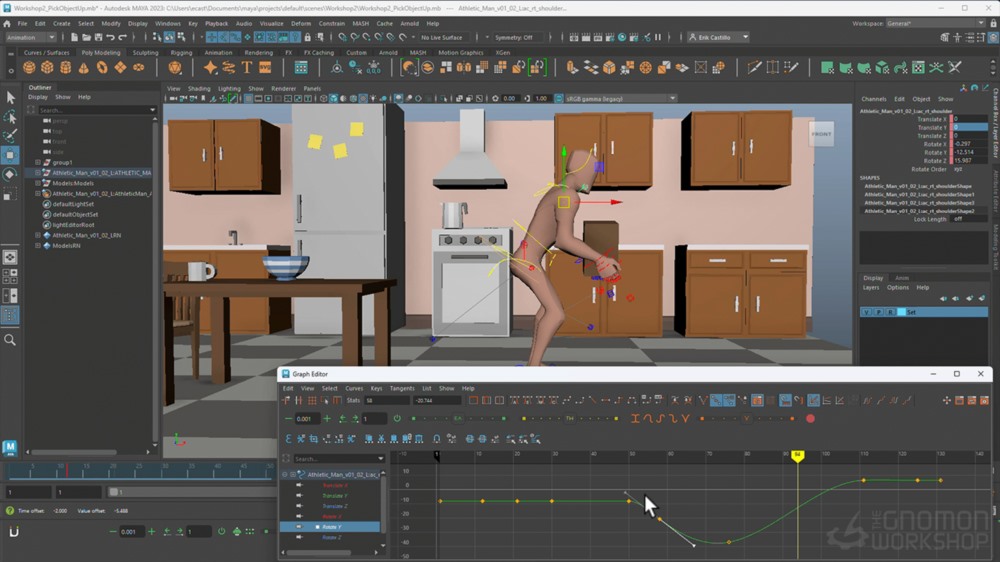 【中文字幕】MAYA身体力学动画教程 Maya for Animators - Body Mechanics