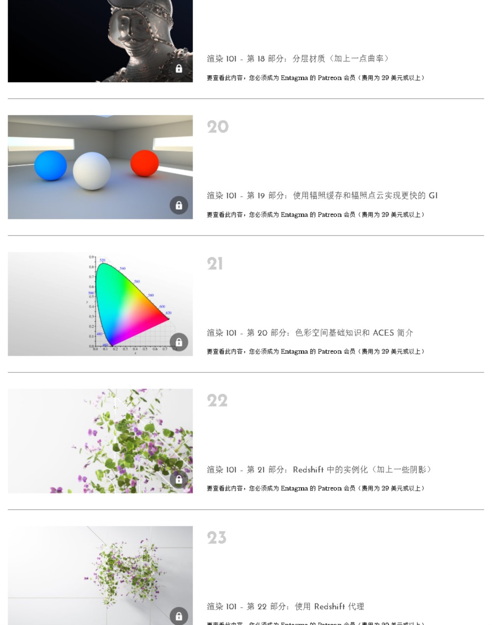 Houdini 渲染灯光材质设置教程 Entagma Rendering 101