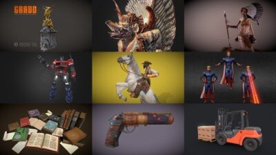 Sketchfab 190个3D模型合集2024年第12季 Sketchfab – 3D Model Pack 2024 Vol.12