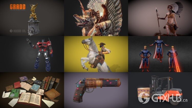 Sketchfab 190个3D模型合集2024年第12季 Sketchfab – 3D Model Pack 2024 Vol.12