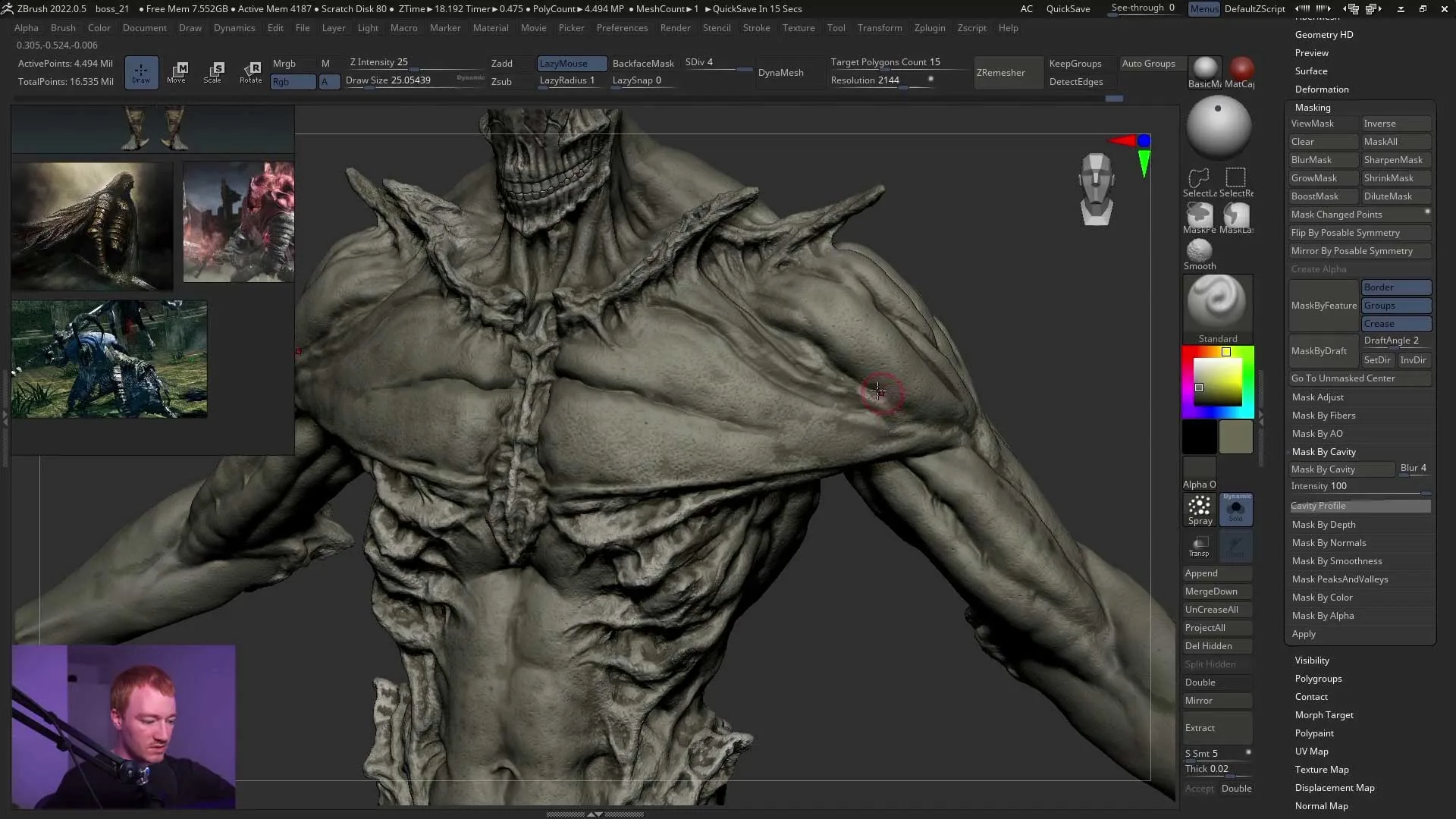 【中文字幕】 ZBrush 创建完整三维角色教程 Flipped Normals - Creating a Full Character in Zbrush