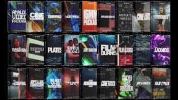 AcidBite 6,000+ 过渡、纹理、叠加、SFX、LUT、动画完整资产合集