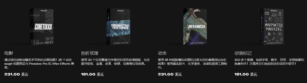 AcidBite 6,000+ 过渡、纹理、叠加、SFX、LUT、动画完整资产合集