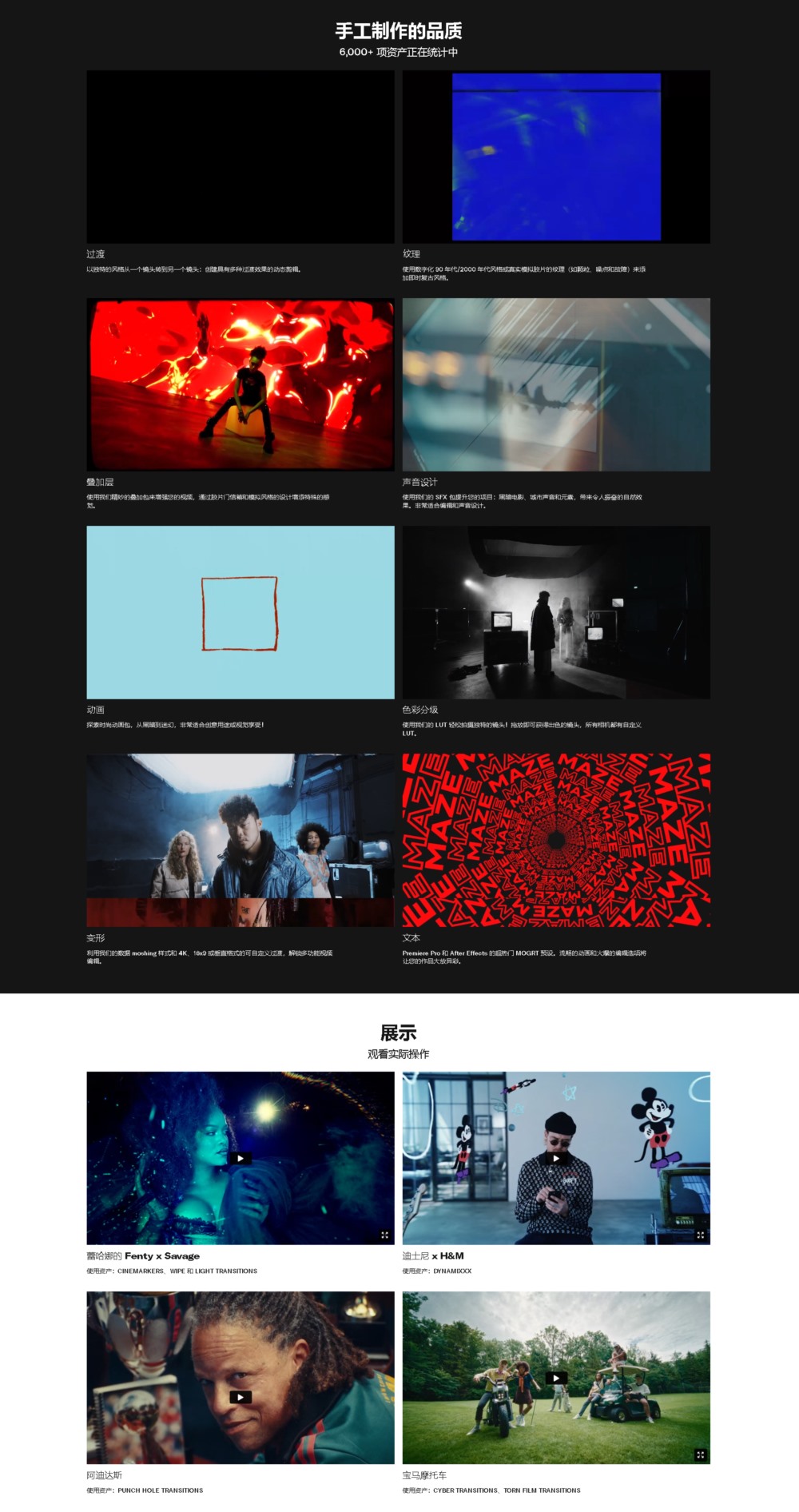AcidBite 6,000+ 过渡、纹理、叠加、SFX、LUT、动画完整资产合集