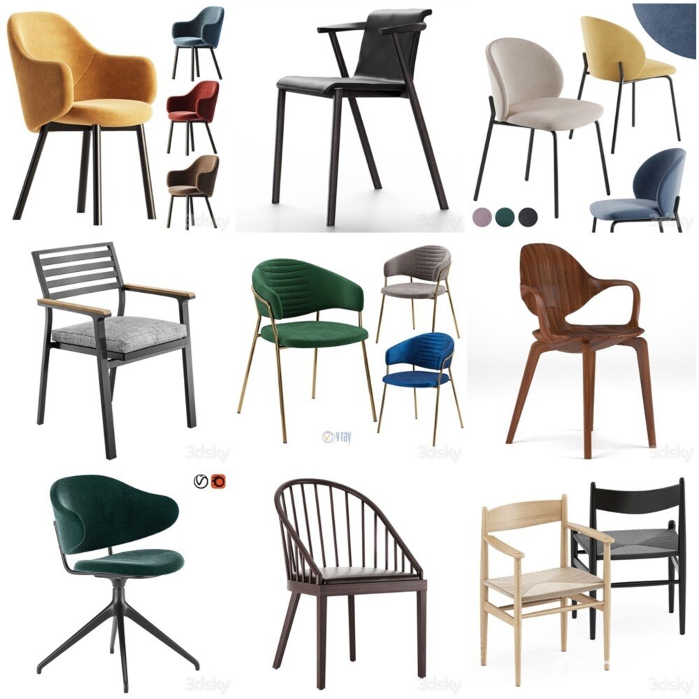 3DSky Pro 椅子沙发灯具数码家电3D模型合辑2024年12月第1季 | 400套 | 20GB