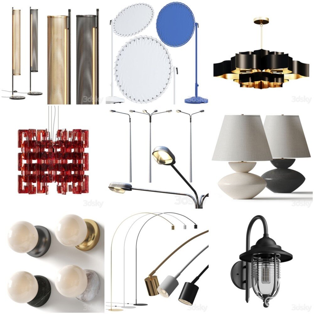 3DSky Pro 椅子沙发灯具数码家电3D模型合辑2024年12月第1季 | 400套 | 20GB