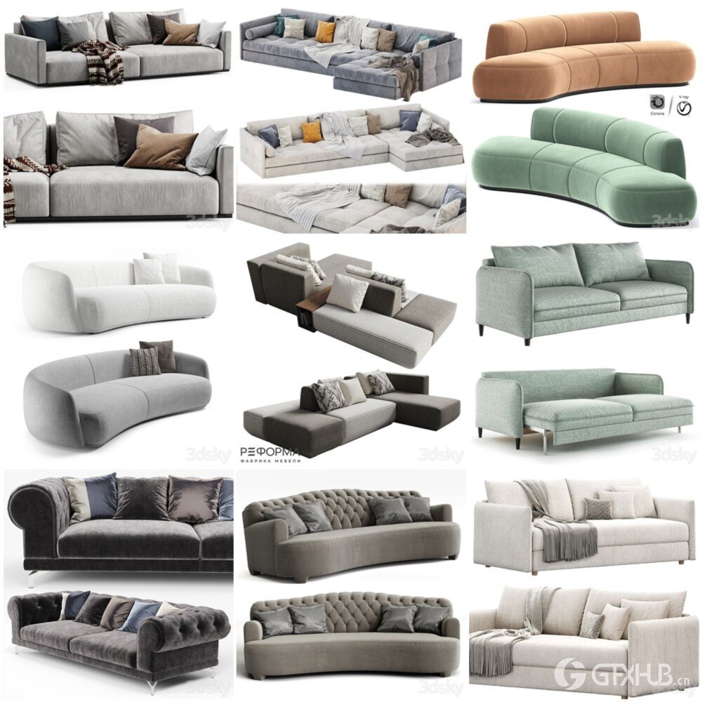 3DSky Pro 椅子沙发灯具数码家电3D模型合辑2024年12月第1季 | 400套 | 20GB