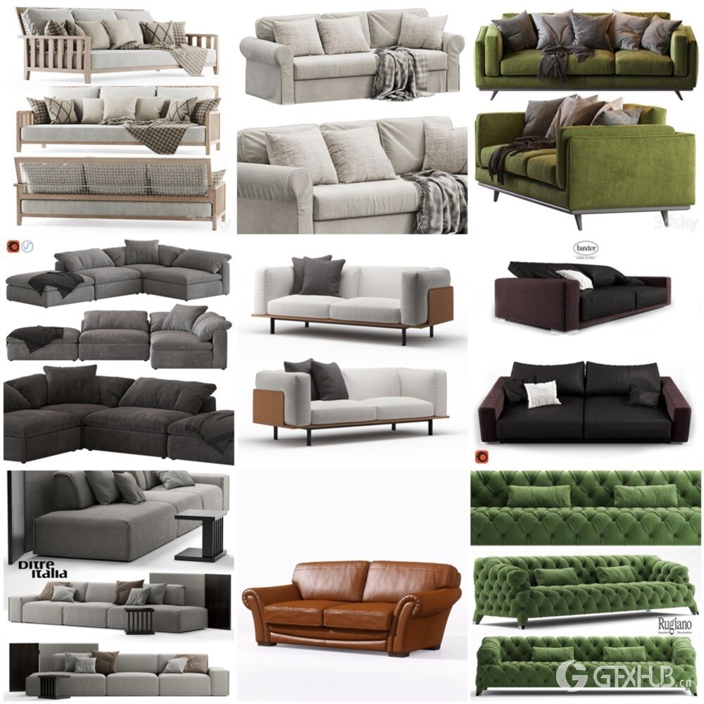 3DSky Pro 椅子沙发灯具数码家电3D模型合辑2024年12月第1季 | 400套 | 20GB