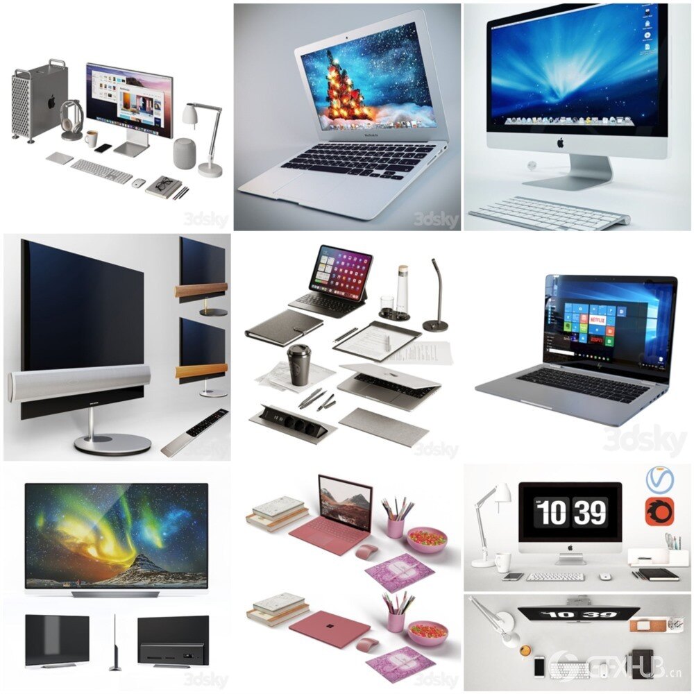 3DSky Pro 椅子沙发灯具数码家电3D模型合辑2024年12月第1季 | 400套 | 20GB