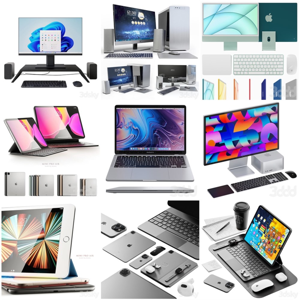3DSky Pro 椅子沙发灯具数码家电3D模型合辑2024年12月第1季 | 400套 | 20GB