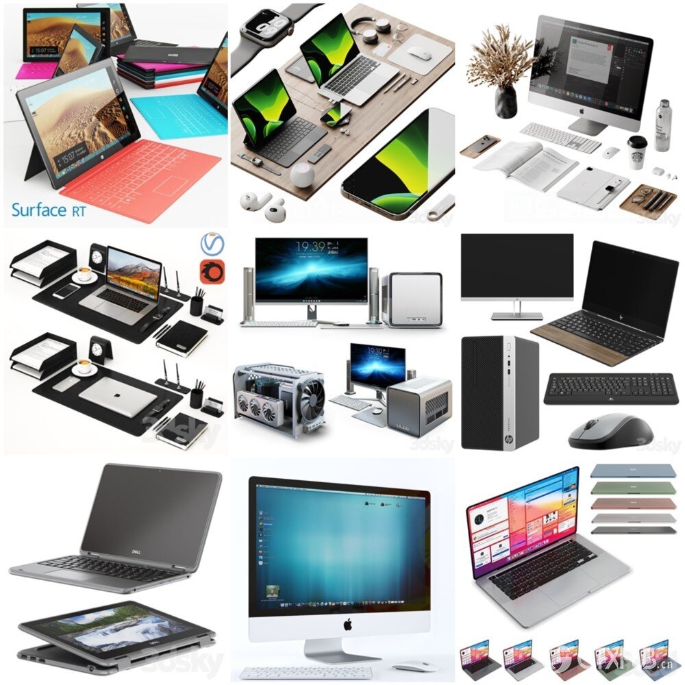 3DSky Pro 椅子沙发灯具数码家电3D模型合辑2024年12月第1季 | 400套 | 20GB