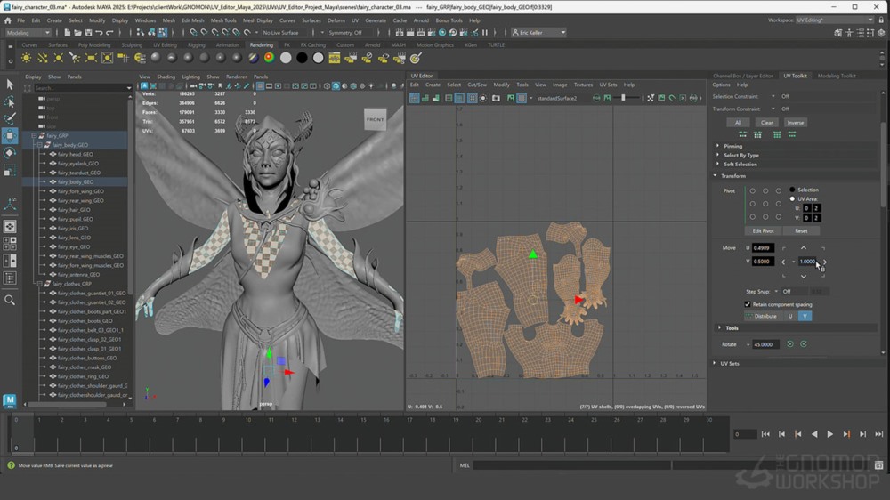 Maya 2025 简介UV纹理基础设计教程 Introduction to Maya 2025 UV Toolkit