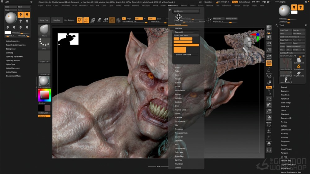 【中文字幕】zbrush 2024三维模型雕刻建模入门基础教程 Introduction to Zbrush 2024