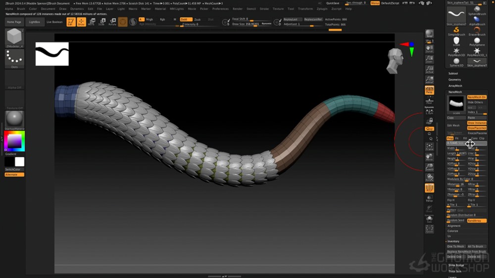 【中文字幕】zbrush 2024三维模型雕刻建模入门基础教程 Introduction to Zbrush 2024