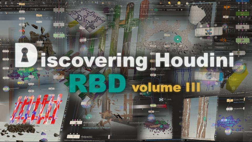 Houdini RBD刚体动力学特效教程 CGCircuit - Discovering Houdini RBD Series (1 to 4)