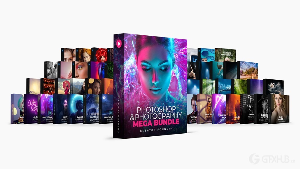 最佳Photoshop工具和摄影课程超级套装 The Best Photoshop and Photography Mega Bundle