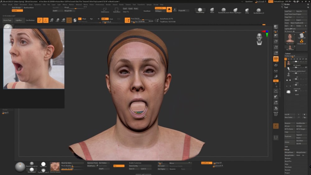 【中文字幕】Maya+ZBrush使用摄影测量法创建面部混合形状教程