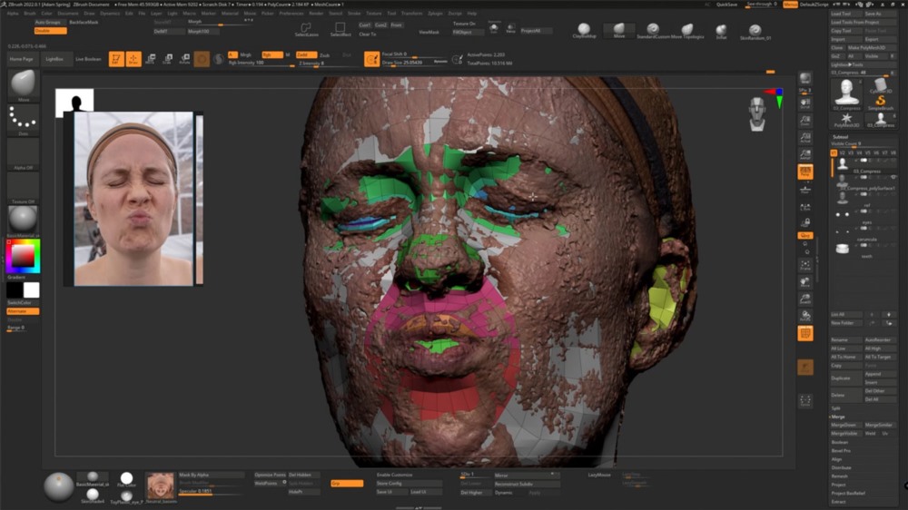 【中文字幕】Maya+ZBrush使用摄影测量法创建面部混合形状教程