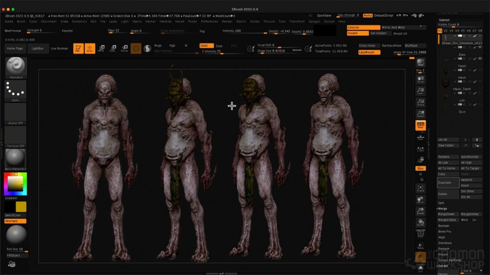 【中文字幕】ZBrush+Unreal专业电影角色设计教程 Professional Character Design for Film