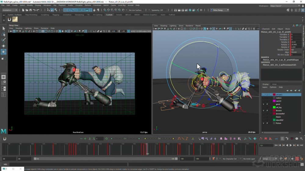 Maya制作复杂的Fight动作序列动画教程 Animating a Complex Fight Action Sequence in Maya