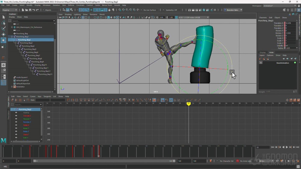 Maya游戏制作3连击动画教程 Animating a 3-Hit Combo for Games in Maya