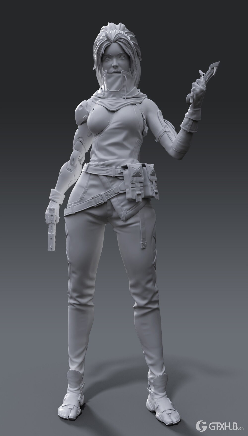 【中文字幕】3Ds Max+ZBrush高多边形 AAA 游戏角色创建教程第1部