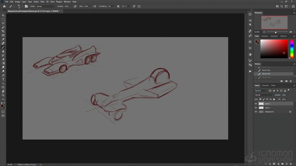 【中文字幕】PS独特概念车辆设计教程 Designing Unique Vehicle Concepts for Production
