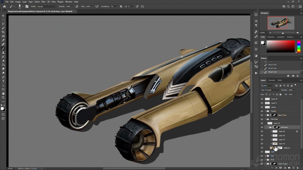 【中文字幕】PS独特概念车辆设计教程 Designing Unique Vehicle Concepts for Production