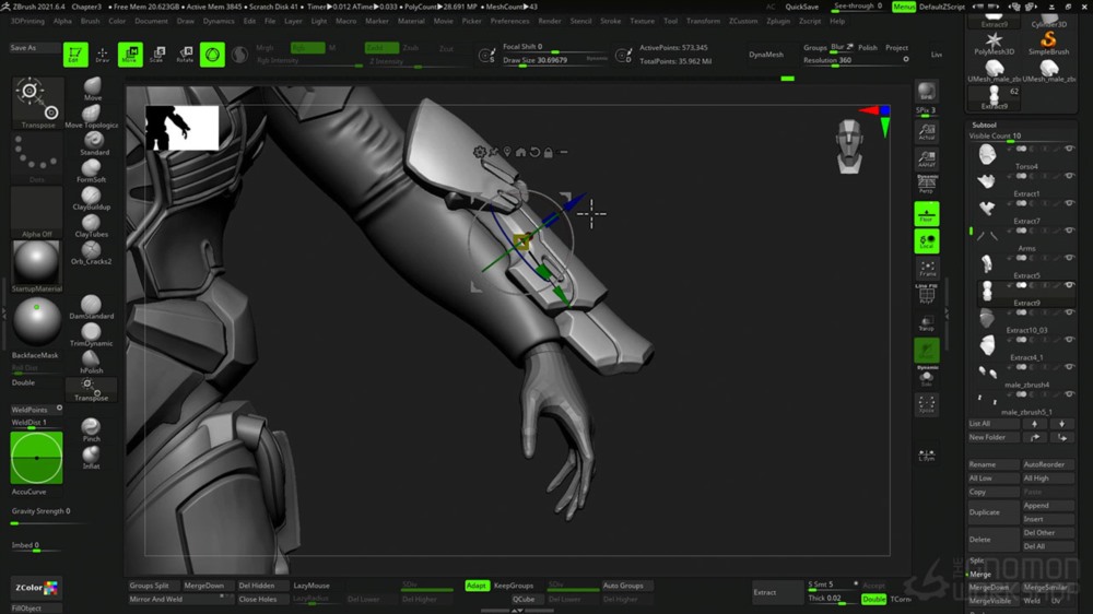 【中文字幕】使用 ZBrush 雕刻棋盘游戏的微缩模型 Sculpting Miniatures for Boardgames Using ZBrush