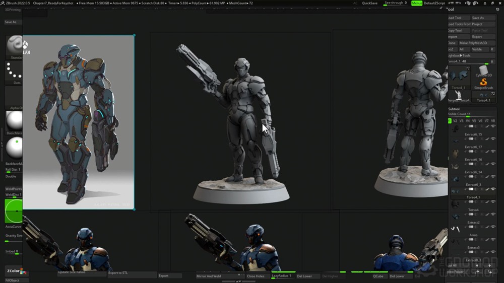【中文字幕】使用 ZBrush 雕刻棋盘游戏的微缩模型 Sculpting Miniatures for Boardgames Using ZBrush