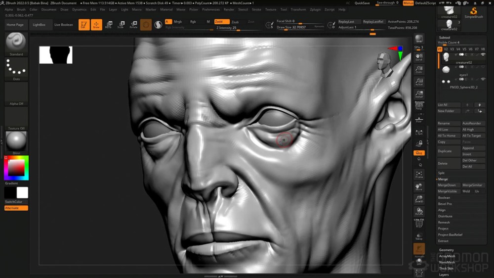 【中文字幕】MAYA+ZBrush创建逼真的人形3D角色 Creating a Realistic Humanoid 3D Character