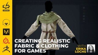 【中文字幕】 ZBrush为游戏制作逼真的面料和服装 Creating Realistic Fabric & Clothing for Games