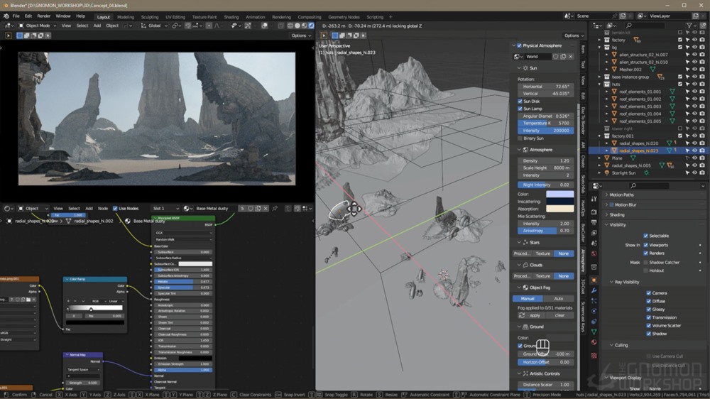 【中文字幕】Blender+3D-Coat 高保真环境设计 High-Fidelity Environment Design