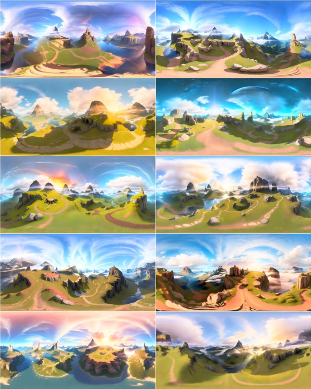 45个HDRI数字绘画风景360°全景贴图 HDRI Breathtaking Digital Landscapes